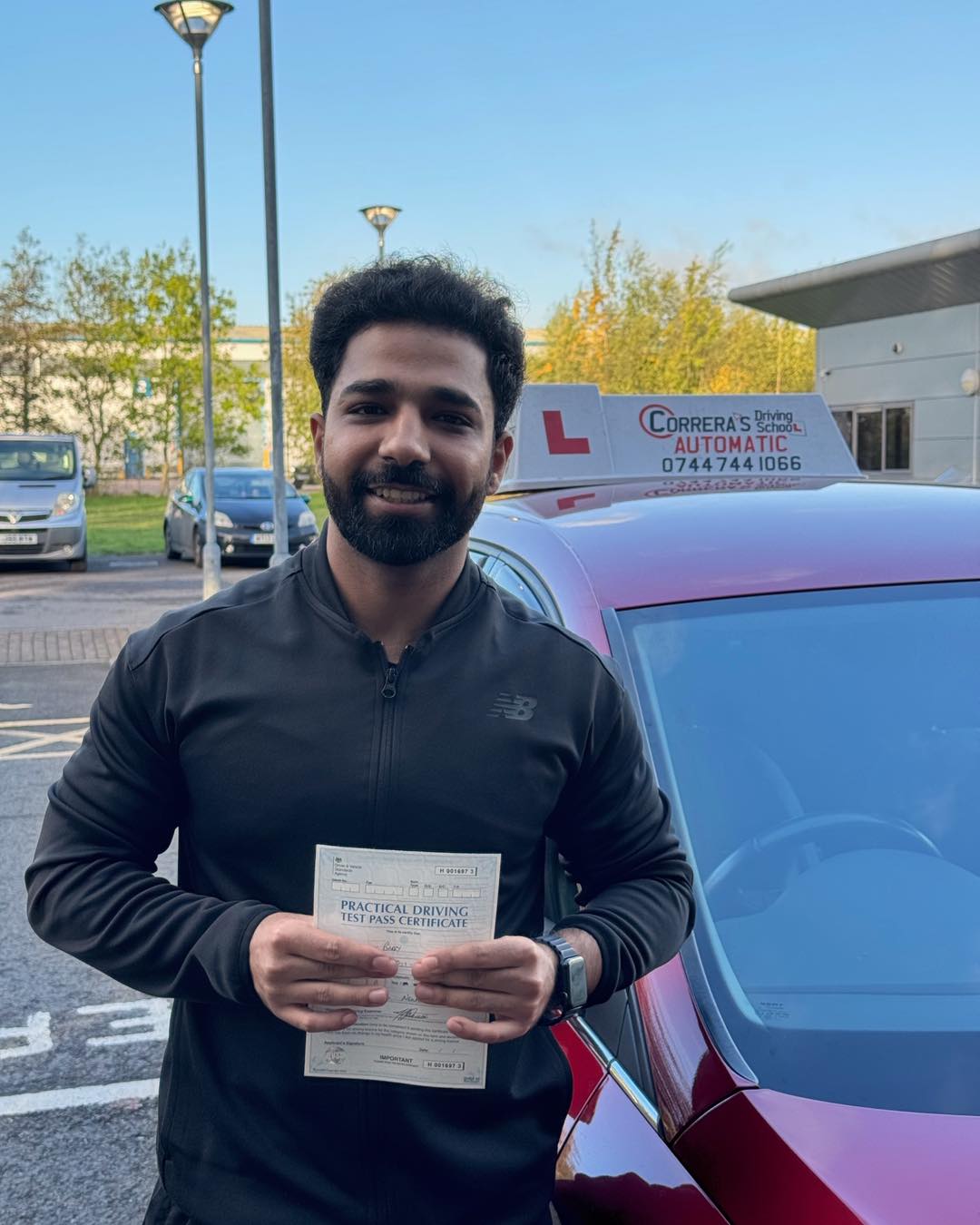 Driving test pass with Correra's Driving School South Wales